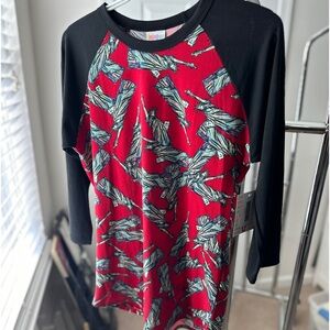 4th of July USA LulaRoe NWT red a Statue of Liberty Randy T